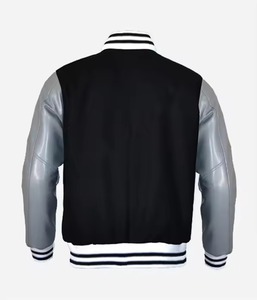 Coated Stand Collar Front Logo Men's Varsity Jacket-Windproof & Breathable - Product Image 2