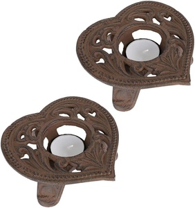 Handmade Iron Heart <b>Tealight</b> Candle Holder Romantic Table Centerpiece Decor for Wedding Home Party Bulk Supply - Product Image 2
