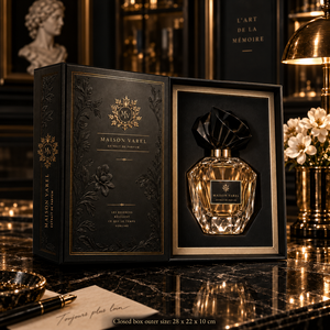 Custom MAISON VAREL Extrait de Parfum Magnetic Book Luxury Packaging <b>Box</b> - Product Image 5
