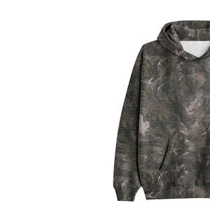 Sudadera con capucha de camuflaje americano personalizada para hombre, con cremallera, de felpa, con estampado moderno y holgada para invierno - Product Image 3