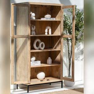 Vitrina de Madera Vandana Merino Ultra, Mueble de Almacenamiento Moderno de Madera Sólida con Diseño Minimalista - Product Image 3