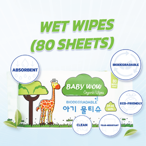 Toallitas Húmedas Baby Wow, 80 Unidades, Ecológicas, No Tejidas, Desechables, Perfumadas, para Uso Doméstico - Product Image 2