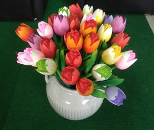 Tulipán Musical Hecho a Mano de Madera de Acacia para Decoración del Hogar con Estilo ROMÁNTICO y Técnica Pulida, 37cm de Largo, Ligero, Regalo - Product Image 5