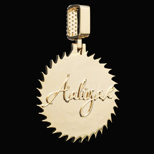 Colgante de Lujo Personalizado para Hombre, de Aleación, con Diamantes, Estilo Urbano Vanguardista, Chapado en Oro Rosa - Product Image 2