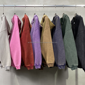 เสื้อฮู้ดผู้ชายสไตล์วินเทจซิปแต่งลายเองได้ - Product Image 1