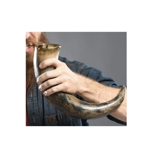 Corne à boire 100% en corne de buffle, cadeaux d'affaires, écologique, style médiéval viking, sculpture animale, excellent accessoire pour la bière, corne à boire - Product Image 6