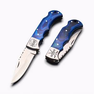 Couteau pliant personnalisé en acier Damas forgé à la main, résistant à la rouille, pour le camping, la chasse, l'EDC, couteau utilitaire, vente en gros OEM/ODM - Product Image 1