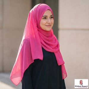 Chiffon Square Hijab <b>Scarf</b> Solid Color Breathable Casual Spring Summer Wear - Product Image 1