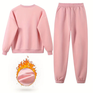 Conjunto Deportivo Unisex con Logotipo Personalizado, Pantalones Deportivos de Otoño con Patrón Sólido de Alta Calidad, 2 Piezas, 100% Algodón, Ropa Casual para Fitness - Product Image 2