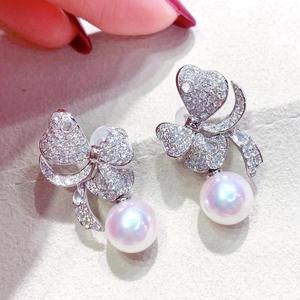 Boucles d'oreilles pendantes en argent pur 925, 10-11 mm, lumière intense, sans défaut, nouvelle collection, luxe léger, perle d'or naturelle, sucre de roche, polyvalentes - Product Image 1