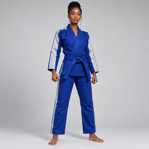 Uniformes de karaté pour femmes 100% coton en deux pièces pour la lutte, combinaisons de karaté de couleur blanche pour adultes, uniforme de karaté pour femmes - Product Image 4