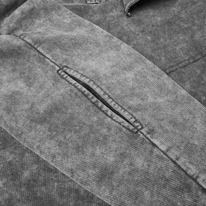 Sweat à capuche marron délavé pour homme, coupe classique, en coton French Terry, style streetwear décontracté, avec poche, anti-boulochage, en promotion - Product Image 6