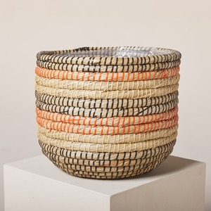 Maceta de hierba marina, soporte natural de paja para plantas, cesta de madera para plantas, macetas para plantar en interiores, soportes para flores y plantas - Product Image 3