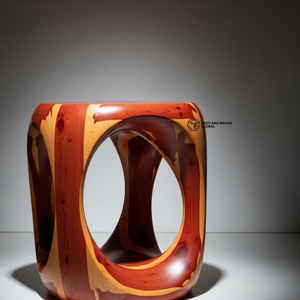 Elegant Twisted Wood Side <b>Table</b> – Contemporary Designer <b>Stool</b> for Luxury Interiors - Product Image 5