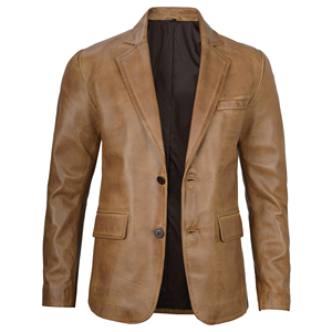 New Arrival Custom Design And Color Men Genuine Leather Blazer <b>Jacket</b> Custom High Quality Turn Down Collar Breathable Windproof - Product Image 3
