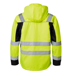 Chaqueta de seguridad para hombre, impermeable, reflectante, fluorescente, amarilla, para trabajo en invierno, diseño personalizado OEM, EN20471 EN343 - Product Image 3