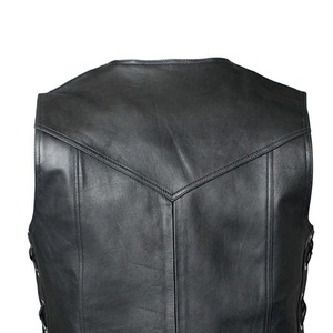 Chaleco de Cuero Genuino para Hombre de la Mejor Calidad, Cálido e Impermeable para Otoño e Invierno, con Decoración de Bolsillos en el Chaleco sin Mangas - Product Image 4