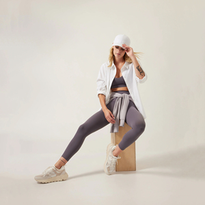 Leggings de yoga taille haute unis pour femmes, séchage rapide, extensibles, pour la gym, le fitness, la course, l'entraînement, vêtements de sport, pantalons de sport, personnalisables OEM - Product Image 3