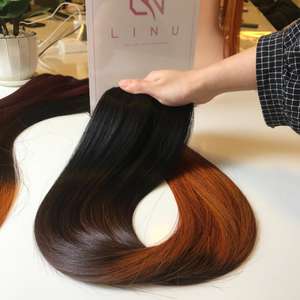 Extensiones de cabello largo SMA Precio al por mayor Mejor calidad Ombre Color naranja Cabello humano vietnamita Hueso recto Super Doble dibujado - Product Image 4