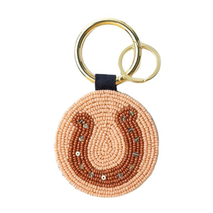 Llavero Redondo Hecho a Mano con Cuentas, Diseño de Animales, Adorno Decorativo con Anillo Dorado - Product Image 1