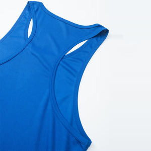 Camisetas sin Mangas para Hombre al por Mayor, Color Azul, para Gimnasio y Fitness, 220 GSM, Chaleco Largo Deportivo Informal con Servicio OEM - Product Image 5