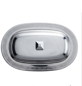 Beurrier en acier inoxydable avec couvercle, design classique poli, pour la conservation de la fraîcheur, vaisselle de cuisine, idéal pour les fêtes - Product Image 3