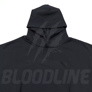 Sudadera con Capucha Negra Unisex Bloodline, Corte Regular, Manga Larga, Color Sólido, Casual, Transpirable, 100% Algodón, Antiarrugas, de Secado Rápido - Product Image 5