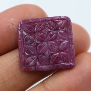 พลอยทับทิมแดงธรรมชาติแกะสลักทรงคาโบชอง พลอยทับทิมแกะสลักขัดเรียบ ขายส่งจากผู้ผลิตสำหรับอัญมณีทำเครื่องประดับ - Product Image 1