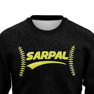 Sweat-shirt noir à col ras du cou pour homme, avec logo personnalisé, motif graphique, pull à manches longues, pour équipe, entraînement en gros, vêtements d'hiver, hauts OEM - Product Image 4