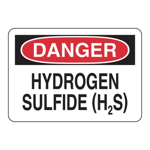 Panneau de signalisation Brady Danger au sulfure d'hydrogène (H2S) - Imprimé UV - Panneau de sécurité pour laboratoire et industrie - Product Image 3