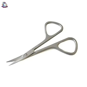 Ciseaux à cuticules Ryzer Studio en acier inoxydable, pointe acérée, manche rose avec étui en cuir, pour manucure à domicile et outil de beauté - Product Image 3