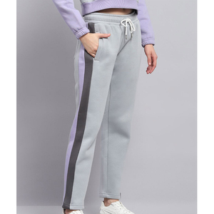 ชุดวอร์มผู้หญิงแบบ Color Blocking เสื้อฮู้ดซิปครึ่งตัวพร้อมกางเกงรูดเชือก สวมใส่สบายๆ ในฤดูใบไม้ร่วง แขนยาว ทรงปกติ - Product Image 5