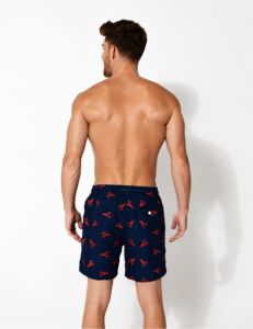 Shorts de bain personnalisés pour hommes, imprimé animal, sportifs, 100% polyester, séchage rapide, respirants, légers, fabricant OEM ODM de maillots de bain d'été - Product Image 2