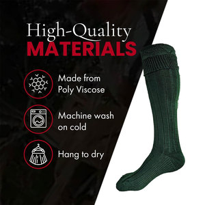 Top Quality Scottish Kilt Hose <b>Socks</b> for Men Highland Dress <b>Long</b> Length Ribbed Design Comfortable Fit Wholesale Supplier - Product Image 4