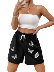 Pantalones cortos de verano para mujer, ropa de calle, conjuntos de pantalones cortos de yoga y gimnasio, pantalones cortos de algodón de talla grande para mujer con logotipo personalizado 2026 - Product Image 3