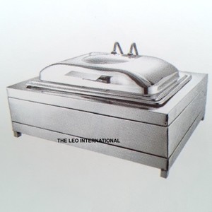 Plat à chafing professionnel en acier inoxydable, finition brillante et robuste, idéal pour les banquets - Product Image 1