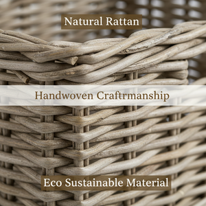 Cestas de Almacenamiento de Ratán Natural XL para Organización del Hogar, Cestas Decorativas Tejidas a Mano Ecológicas de Gran Capacidad - Product Image 4