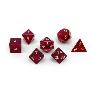 Dados de piedra de alta calidad, cristal de obsidiana roja, piedras preciosas curativas de reiki, dados personalizados grabados, estilo vikingo - Product Image 3