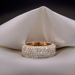 Eternity Band Round Cut Moissanite Hip Hop Wedding Band <b>Ring</b> for <b>Men</b> 925 Sterling <b>Silver</b> Wedding Gift for Boyfriends - Product Image 1