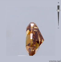 Diamant CVD de laboratoire de forme cœur, couleur marron fantaisie, certifié IGI |   Diamants de laboratoire en vrac VS1 |   Pierre pour la fabrication de bijoux personnalisés