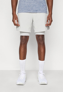 Men's White Solid Canvas Polyester/Cotton Running Shorts <b>Mid</b> Waist Drawstring Quick Dry - Product Image 3