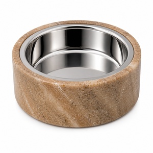 Comedero de lujo para perros de mármol con base, moderno comedero de piedra hecho a mano para mascotas, accesorio premium para mascotas, nuevos diseños de moda. - Product Image 5