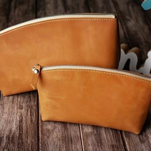 Cosmetic Bag Leather Toiletry Birthday <b>Gift</b> Ideas Makeup <b>Travel</b> Personalized <b>Gift</b> <b>for</b> <b>Her</b> LCB-0006F - Product Image 1