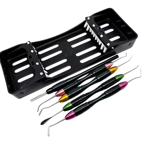 Ensemble de 5 spatules pour composites dentaires en acier inoxydable, manuelles, avec poignée ergonomique, certifiées CE, kit artistique, restauration - Product Image 2