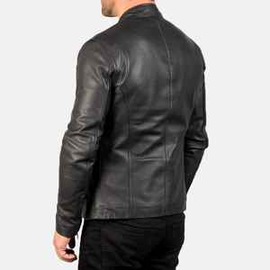 Chaqueta de Motociclista de Invierno Negra 100% Lona, con Cierre Frontal, Transpirable, Ecológica, Servicio OEM, para Hombre - Product Image 3