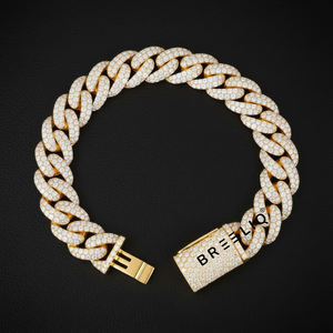 Bracelet cubain à deux rangs de 13 mm en argent sterling 925 avec diamants VVS cultivés en laboratoire, style Miami – Grande Vente - Product Image 6