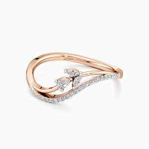 Anillo Clásico de Flor con Diamante Cultivado en Laboratorio de Lujo, Oro 10K 14K 18K, Plata 925 935, Corte Pera, Regalo para Compromiso, Boda o Fiesta - Product Image 3
