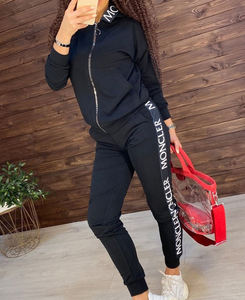 Ensemble de survêtement streetwear personnalisé pour femme, deux pièces, 100 % coton molletonné, à capuche avec cordon de serrage, longueur intégrale, respirant, écologique, vierge - Product Image 4