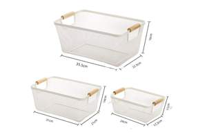 SET OF 3 <b>basket</b> affordable iron <b>basket</b> budget iron <b>basket</b> luxury iron <b>basket</b> <b>small</b> iron <b>basket</b> large iron <b>basket</b> medium - Product Image 2