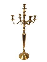 Candélabre en laiton de haute qualité à 5 bras, design moderne, support à bougies pour décoration de mariage, accessoires de table